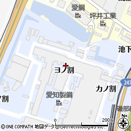 愛知県東海市荒尾町（ヨノ割）周辺の地図