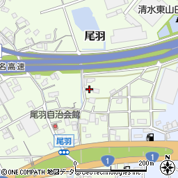 静岡県静岡市清水区尾羽461-10周辺の地図