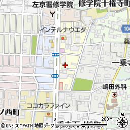 京都府京都市左京区一乗寺向畑町周辺の地図