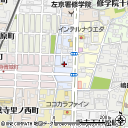 京都府京都市左京区一乗寺清水町周辺の地図