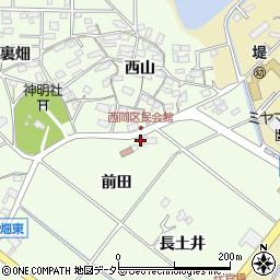 愛知県豊田市西岡町前田周辺の地図
