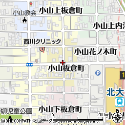 京都府京都市北区小山板倉町周辺の地図