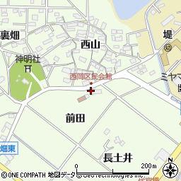 愛知県豊田市西岡町（前田）周辺の地図
