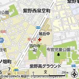 京都市立旭丘中学校周辺の地図