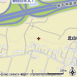 三重県四日市市北山町周辺の地図
