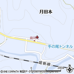 岡山県真庭市月田本605周辺の地図