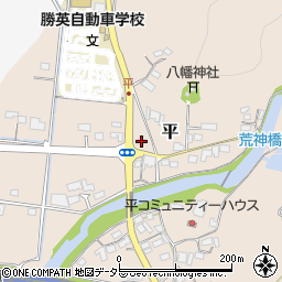 岡山県勝田郡勝央町平周辺の地図