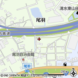 静岡県静岡市清水区尾羽457-3周辺の地図