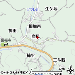 愛知県豊田市松平町廣見周辺の地図