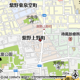 京都府京都市北区紫野上野町周辺の地図