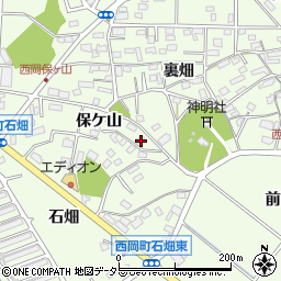 愛知県豊田市西岡町保ケ山22周辺の地図