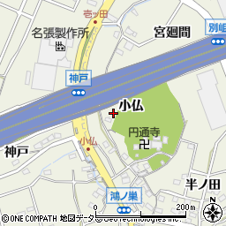 愛知県大府市共和町小仏周辺の地図
