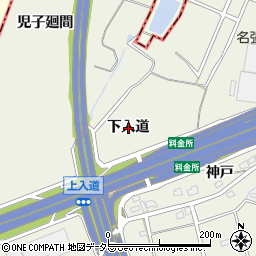 愛知県大府市共和町（下入道）周辺の地図