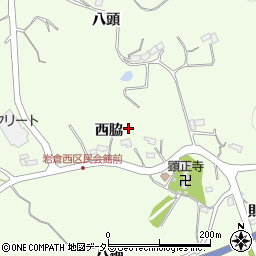 愛知県豊田市岩倉町（西脇）周辺の地図