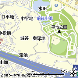 愛知県東海市名和町奥平地周辺の地図