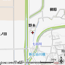 京都府亀岡市河原林町河原尻（野本）周辺の地図