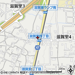 滋賀里簡易郵便局周辺の地図