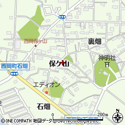 愛知県豊田市西岡町保ケ山周辺の地図