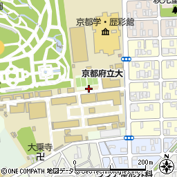 京都府立大学　附属図書館周辺の地図