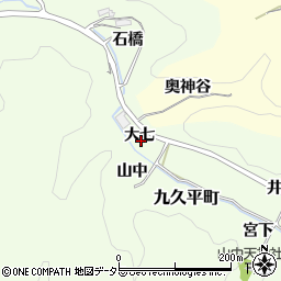 愛知県豊田市九久平町大七周辺の地図