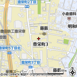 愛知県豊田市豊栄町3丁目周辺の地図