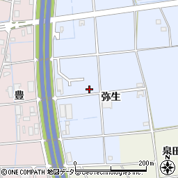 愛知県豊田市竜神町弥生周辺の地図