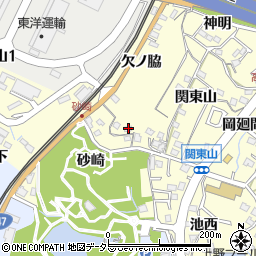 愛知県東海市名和町関東山2周辺の地図