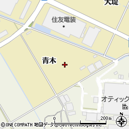 愛知県豊田市堤町（青木）周辺の地図