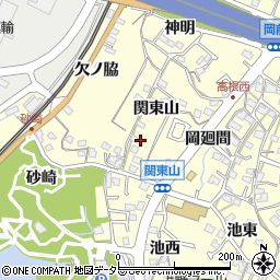 愛知県東海市名和町関東山周辺の地図