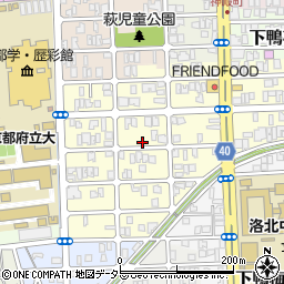京都府京都市左京区下鴨北園町周辺の地図