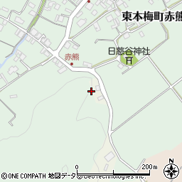 京都府亀岡市東本梅町赤熊湯屋尻周辺の地図