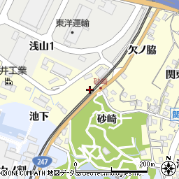 愛知県東海市名和町砂崎周辺の地図