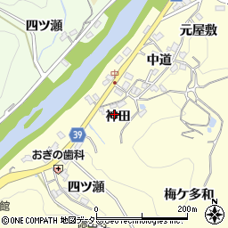 愛知県豊田市中垣内町神田周辺の地図