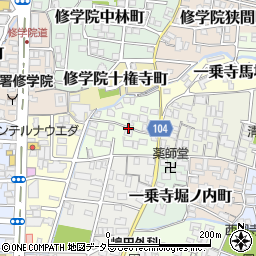 京都府京都市左京区一乗寺稲荷町周辺の地図