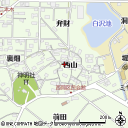 愛知県豊田市西岡町西山54周辺の地図
