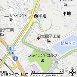 愛知県豊明市阿野町（違井）周辺の地図