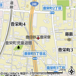 豊田鉄工豊栄寮周辺の地図