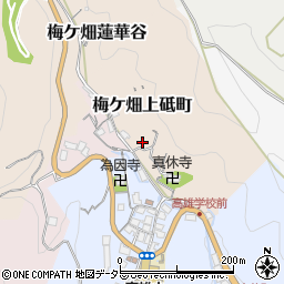 京都府京都市右京区梅ケ畑上砥町周辺の地図