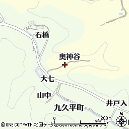 愛知県豊田市大内町奥神谷周辺の地図