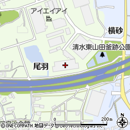 静岡県静岡市清水区尾羽574-1周辺の地図