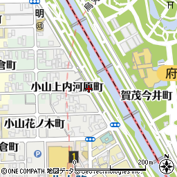 京都府京都市北区小山上内河原町周辺の地図