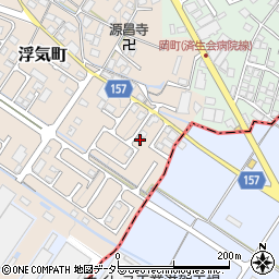 滋賀県守山市浮気町21周辺の地図
