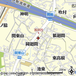 愛知県東海市名和町岡廻間周辺の地図