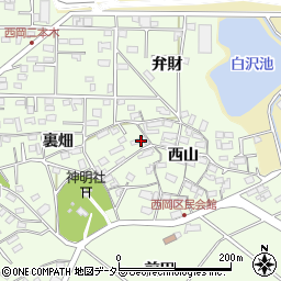 愛知県豊田市西岡町西山62周辺の地図