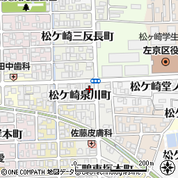 京都府京都市左京区松ケ崎泉川町周辺の地図