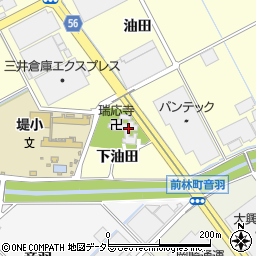 愛知県豊田市堤本町下油田周辺の地図