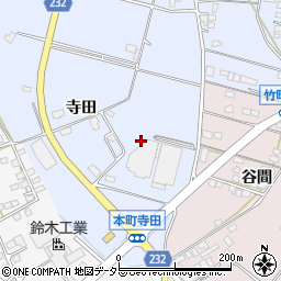 愛知県豊田市本町寺田周辺の地図