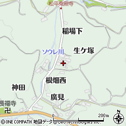 愛知県豊田市松平町生ケ塚55周辺の地図