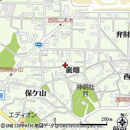 愛知県豊田市西岡町裏畑周辺の地図