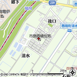 愛知県刈谷市西境町古井周辺の地図